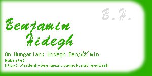 benjamin hidegh business card